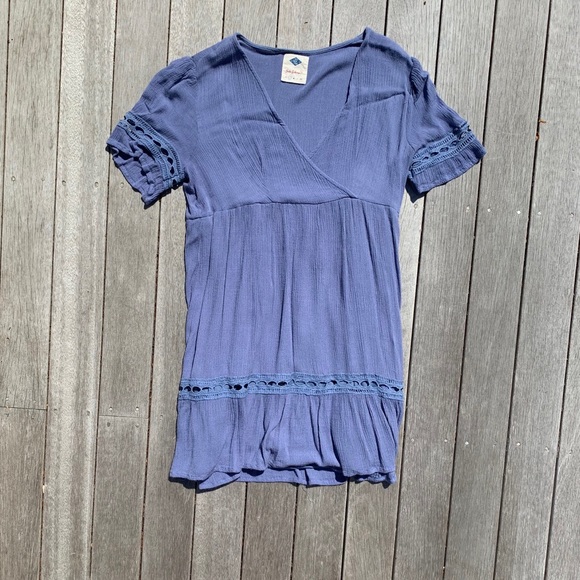 Wild Blue | V-neck T-shirt Dress - Picture 1 of 4